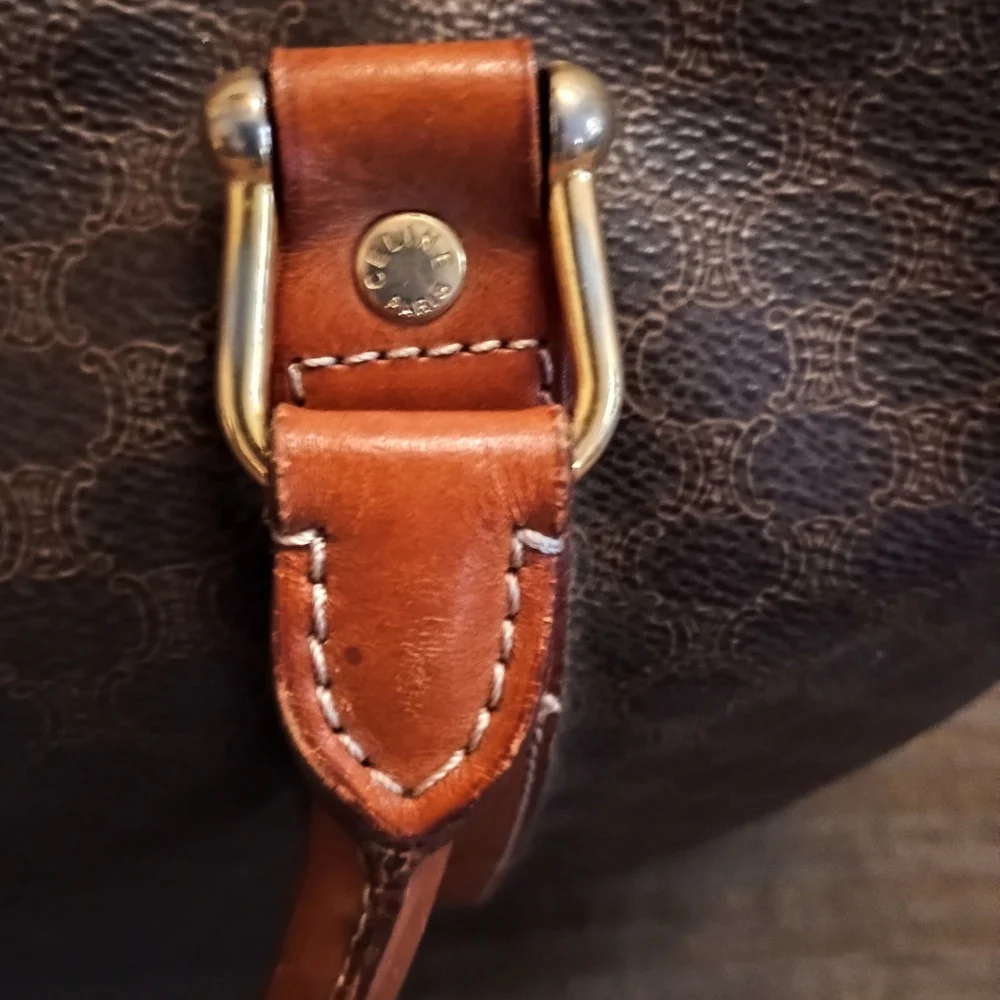 Vintage Celine Leather Macadam Boston Bag